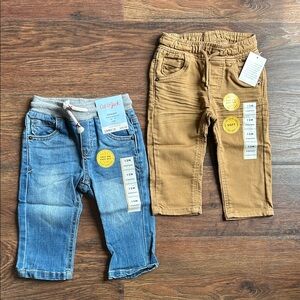NWT Bundle of Cat & Jack Kids Denim and Tan Pants | Cat & Jack Set | Cat & Jack